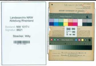 Entnazifizierung Willy Stoecker , geb. 27.02.1906 (Zahnarzt)