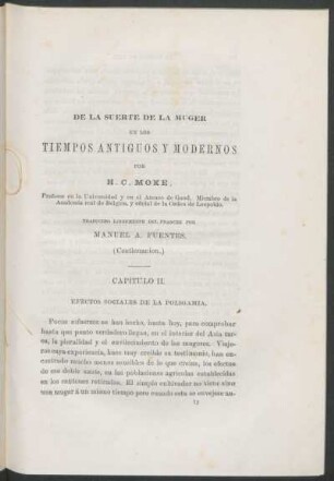 De la suerte de la muger en los tiempos antiguos y modernos - (Continuación.)