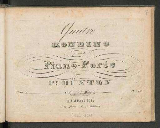 No. 3: Quatre Rondino pour le Pianoforte : oeuv. 21