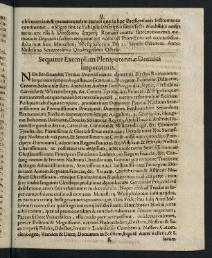 33-34, Sequitur Exemplum Plenipotentiae Domino Imperatoris