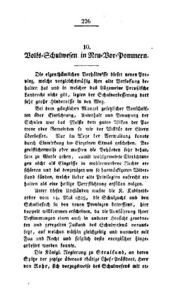 Volks-Schulwesen in Neu-Vor-Pommern