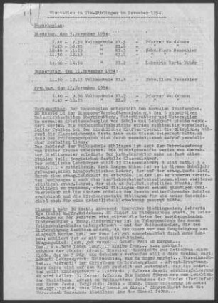 Wiblingen mit Oberkirchberg, Unterkirchberg, Unterweiler und Gögglingen: Visitationsberichte mit Pfarrbericht 1954