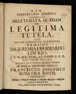 1-12, De Legitima Tutela, Quae ...