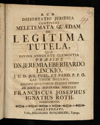 1-12, De Legitima Tutela, Quae ...
