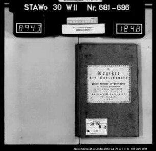 Zivilstandsregister Seboldshausen (Kanton Gandersheim)