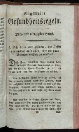Drey und vierzigstes Stück.