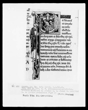 Bibel des Manerius Teil 3 — Anfang des Briefs an die Thessaloniker mit Initale P (aulus), Folio 281 verso