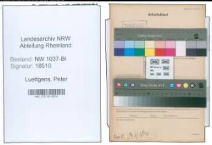 Entnazifizierung Peter Luettgens , geb. 06.02.1900 (Elektromonteur)