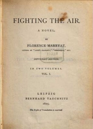 Fighting the air : a novel, 1
