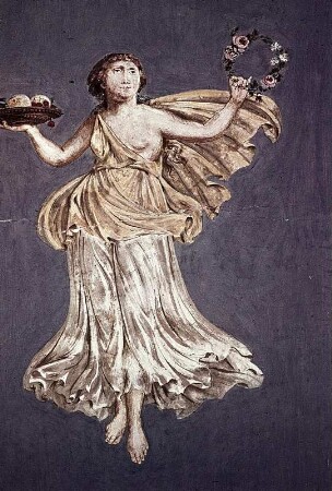 Schwebende,weibliche Figur, Genie