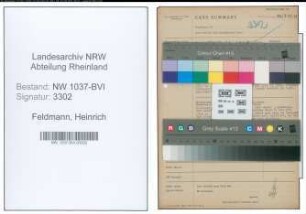 Entnazifizierung Heinrich Feldmann , geb. 14.08.1903 (Lehrer)