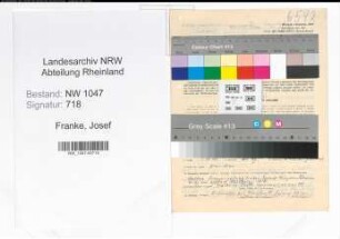 Entnazifizierung Josef Franke , geb. 16.06.1897 (Beamter)