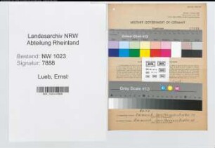 Entnazifizierung Ernst Lueb , geb. 13.12.1894 (Gastwirt)