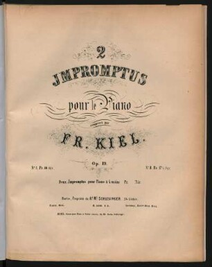 No. 2: 2 Impromptus pour le Piano