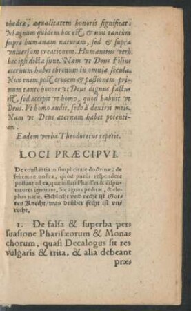 Loci Praecipui.