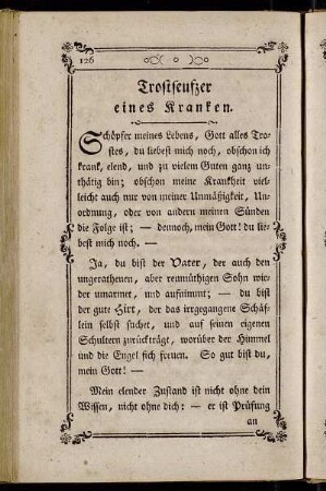 Trostseufzer eines Kranken.