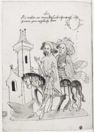 Gawan auf dem Weg zu Orgeluse, Blatt 352v