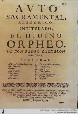El Divino Orfeo.