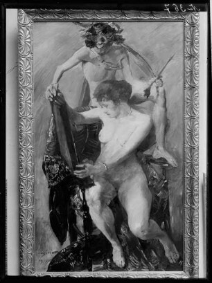 Venus und Amor vor dem Spiegel