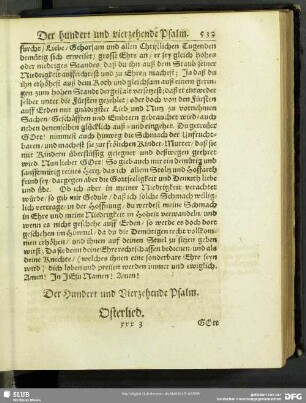 Der Hundert und Vierzehende Psalm. Osterlied