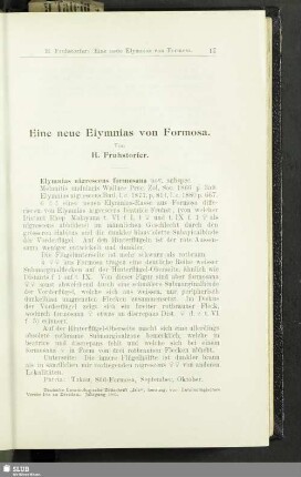 Eine neue Elymnias von Formosa