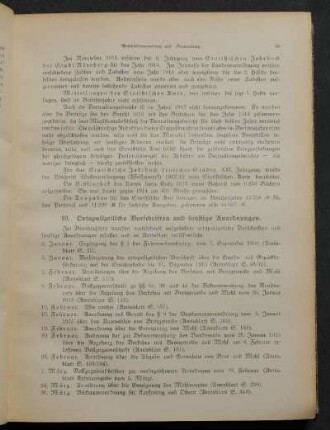 10. Ortspolizeiliche Vorschriften und sonstige Anordnungen.