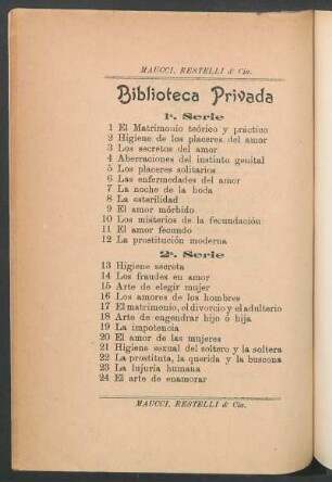 Biblioteca privada : Maucci, Restelli & Cia.