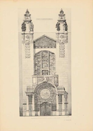 Künstlerhaus: Vorderansicht (aus: Drucke von Seminararbeiten der Königlich Technischen Hochschule Berlin, Bd. III)