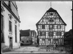 Adelsheim Fachwerkhaus Rathaus Hauptstraße 7 - Außenansicht Nordseite