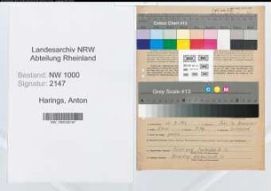Entnazifizierung Anton Harings, geb. 27.09.1902 (Telegrafenbeamter)