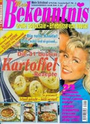 "Mein Bekenntnis", Unterhaltungszeitschrift mit Kochrezepten (Zeitungskiosk 1998)