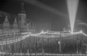 Lichtfest am Alten Rathaus anlässlich des II. Deutschen Turn- und Sportfestes