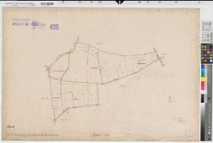 Herzfeld (Lippetal), Flurbereinigung Herzfeld-Düllo, Zuteilungskarte Herzfeld Flur 19