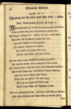 Ich ging vor dir über sahe dich --- leben.