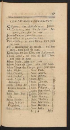 Les Litanies Des Saints