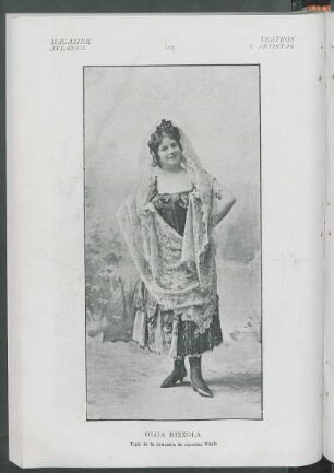 [Retrato de] Olga Rizzola : Tiple de la compañía de operetas Vitale