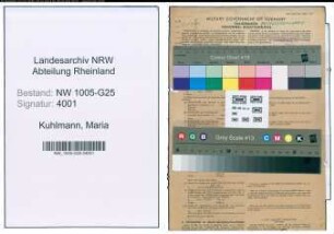 Entnazifizierung Maria Kuhlmann , geb. 09.01.1901 (Geschaeftsinhaberin)