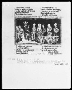 Weltchronik - Bruder Philipp — ---, Folio 1recto-256recto---, Folio 1recto-256rectoDas Salomonische Urteil, Folio 232verso