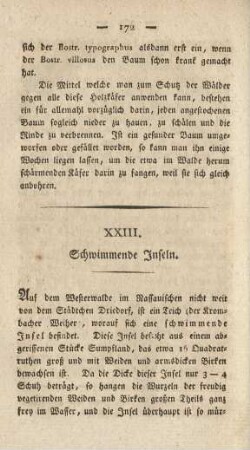 XXIII. Schwimmende Inseln