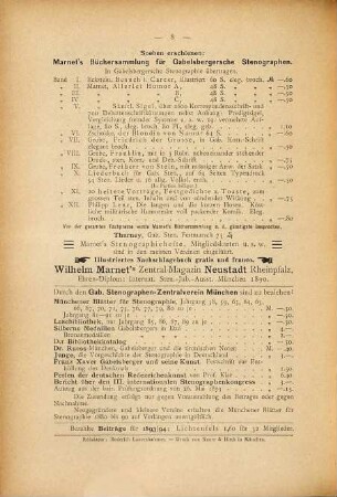 Bayerische Blätter für Stenografie : Zeitschrift des Stenographen-Zentralvereins Gabelsberger in München e. V. ; Mitteilungen des Bayer. Stenographenverbandes e. V. und der bayerischen Stenografenvereine. 44. 1894