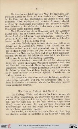 Kleidung, Waffen und Geräte