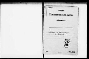 Anfechtung der Bürgermeisterwahl in Lörrach vom 5. Dezember 1948 durch die CDU