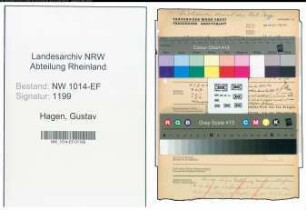 Entnazifizierung Gustav Hagen , geb. 00.00.0000 (Inspektor)
