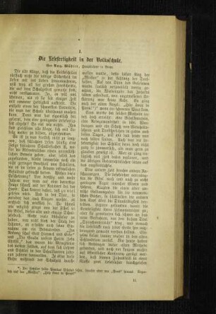 ¬Die¬ Lesefertigkeit in der Volksschule