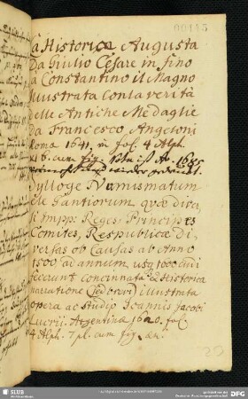 [Faszikel 15: Notizen und Exzerpte zu antiken und zeitgenössischen Münzen]