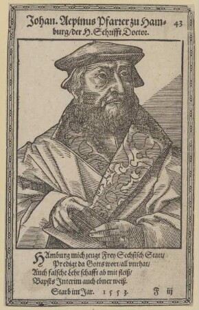 Bildnis des Johan. Aepinus