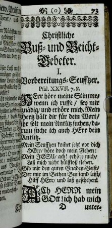 Christliche Buß- und Beicht-Gebeter