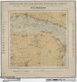 Geologische Spezialkarte des Känigreiches Sachsen. Section Markranstädt