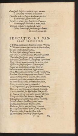 Precatio Ad Sanctam Trinitatem.