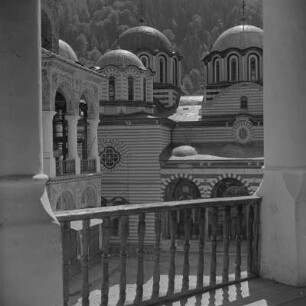 Das Kloster des heiligen Iwan von Rila, ein orthodoxes Kloster im Rila-Gebirge im südwestlichen Bulgarien